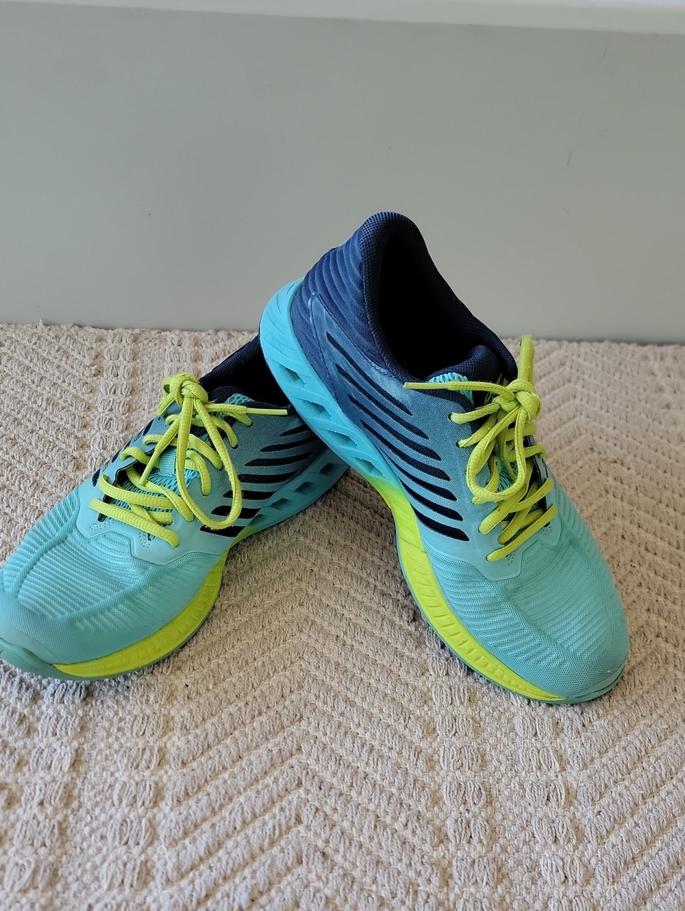 Asics Women's Fuze X Running Shoes - Teal & Neon Yellow 8M